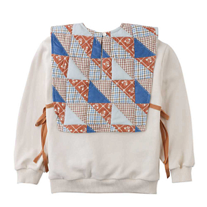 Свитшот с жилетом Gingersnaps "Winifred Patchwork", мульти микс с ванильным